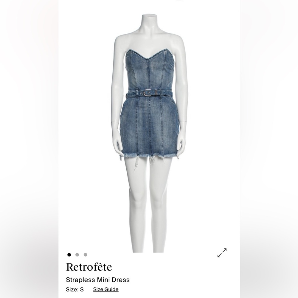 Retrofete Denim Mini Dress with Belt